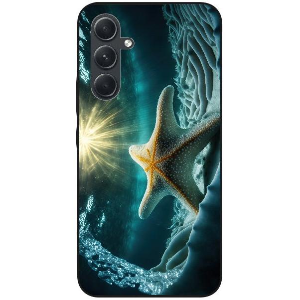 Hülle für Samsung Galaxy A54 5G Handyhülle aus schwarzem Silikon mit Motiv - 4134